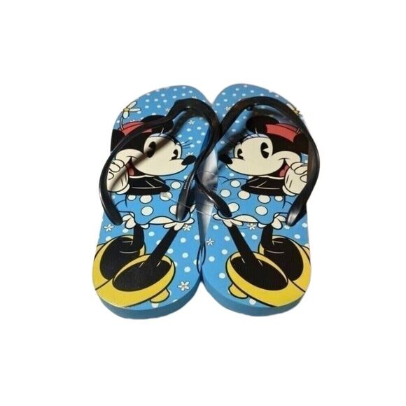 Disney Mickey Mouse Blue Flip Flops size 11 new - Picture 1 of 10